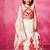 White embroidered organza lehenga set