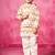Pink printed satin kurta set