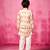 Pink printed satin kurta set
