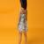 Black printed viscose dress