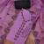 Women's voilet unstitched heavy thread embroidery pure cotton silk dress material 