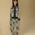 Black printed satin co ord set