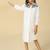 White plain cotton dress