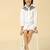 White plain cotton dress
