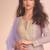 new lilac high low style wedding wear georgette salwar suit for women