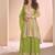 new green high low style wedding wear georgette salwar suit for women
