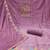 Women's levender unstitched thread sequence embroidery pure cotton silk dress material 
