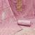 Women's baby pink unstitched heavy handwork pure cotton banarasi dress material 
