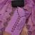 Lavender cotton silk embroidered unstitched dress material