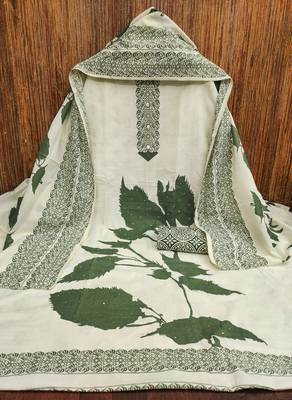 Women's multi print and daimond work cotton dress material 3