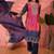 Women's purple colour kurta set pants stitched & dupatta set 