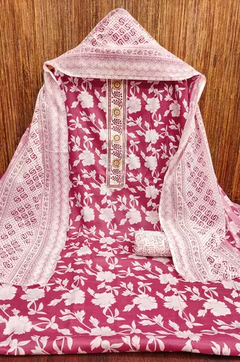 Women's multi print & handwork cotton dress material