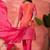Women's pink colour kurta set pants stitched & dupatta set 