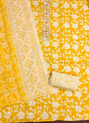 Women's multi print & handwork cotton dress material 2