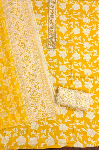 Women's multi print & handwork cotton dress material