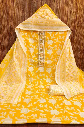 Women's multi print & handwork cotton dress material