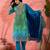 Women's green colour kurta set pants stitched & dupatta set 