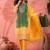 Women's green colour kurta set pants stitched & dupatta set 