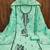 Women's sea green unstitched heavy thread embroidery pc cotton dress material 