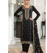 latest munda silk black straight suit for women wear