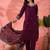 Women's purple colour kurta set pants stitched and woven dupatta set 
