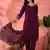Women's purple colour kurta set pants stitched and woven dupatta set