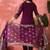 Women's purple colour kurta set pants stitched and woven dupatta set 