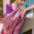 Aqua Blue Heavy Satin Banarasi silk blend Saree