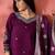 Women's purple colour kurta set pants stitched and woven dupatta set 