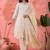 Women's white colour kurta set pants stitched and woven dupatta set 
