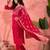 Women's maroon colour kurta set pants stitched and woven dupatta set 