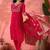 Women's maroon colour kurta set pants stitched and woven dupatta set 