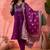 Women's purple colour kurta set pants stitched and woven dupatta set 