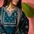 Women's teal colour kurta set pants stitched and woven dupatta set 