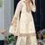 heavy chinon white embroidery worked palazzo suit for women