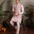 Light pink silk thead & sequins embroidered with real mirror work wedding festival party wear straight kurta pant koti