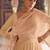 Beige georgette chikankari embroidery anarkali for women