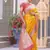Yellow Heavy Satin Banarasi silk blend Saree