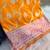 Yellow Heavy Satin Banarasi silk blend Saree