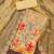 Yellow organza print handwork unstitched dress material