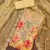 Yellow organza print handwork unstitched dress material