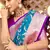 Blue Heavy Satin Banarasi silk blend Saree