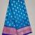 Blue Heavy Satin Banarasi silk blend Saree