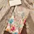 White organza print handwork unstitched dress material