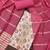 Pink roman cotton silk print handwork unstitched dress material