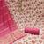 Pink roman cotton silk print handwork unstitched dress material