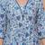 Blue floral printed angrakha kurta with palazzo & dupatta