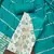 Turquoise roman cotton silk print handwork unstitched dress material