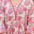 Cream floral printed angrakha kurta with palazzo & dupatta