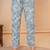 Sky blue floral printed angrakha kurta with palazzo & dupatta